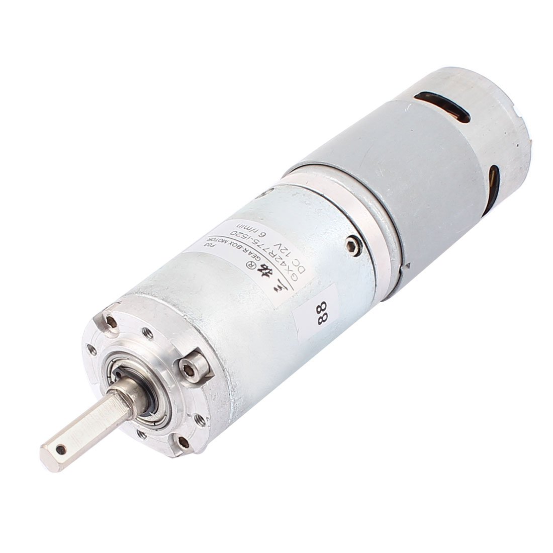Ruilogod DC12V 6RPM 42mm de diámetro de alto par de torsión DC Caja de engranaje Reductor de velocidad