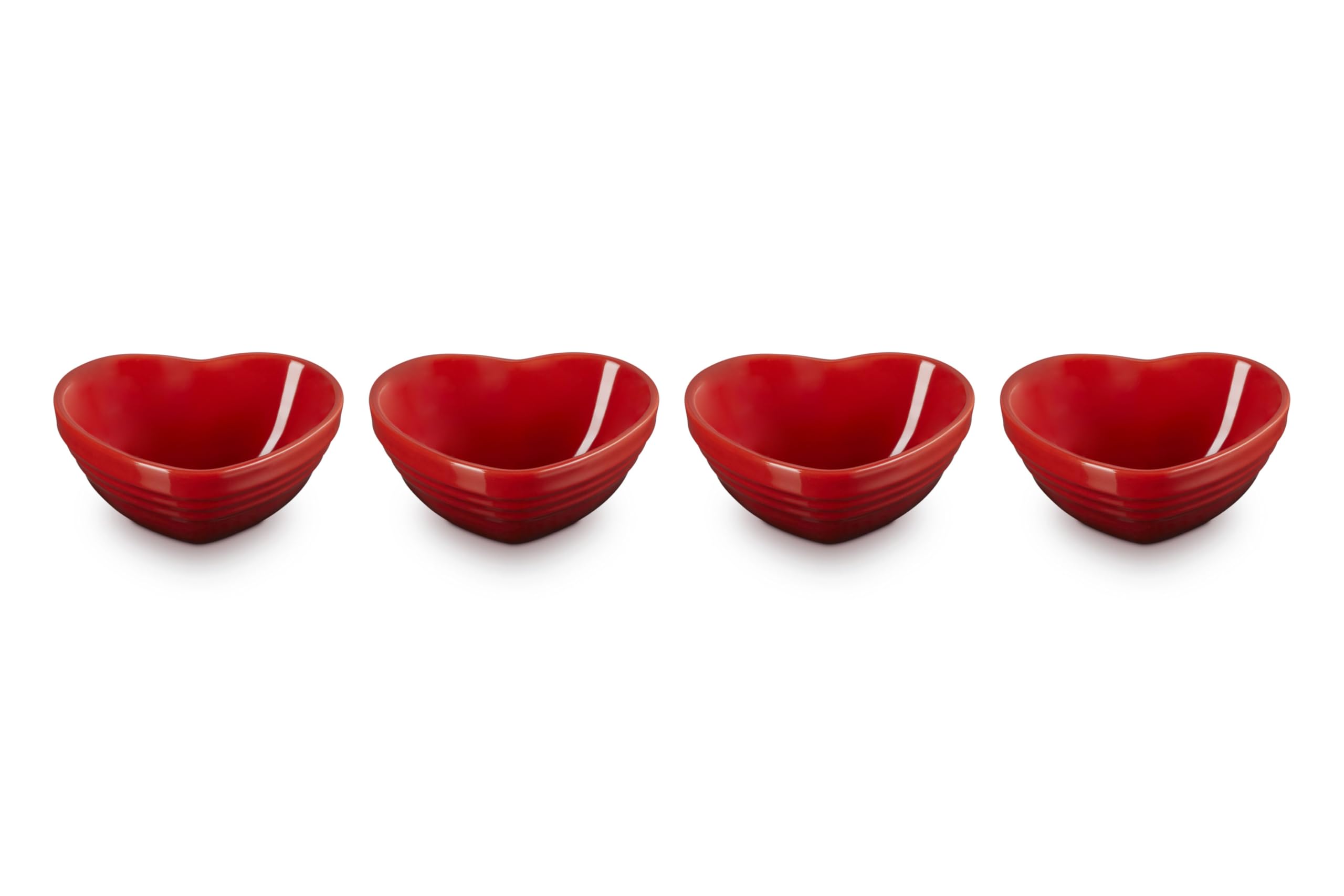 Amazon.com: Le Creuset Stoneware Set Of 4 Mini Heart Pinch Bowl
