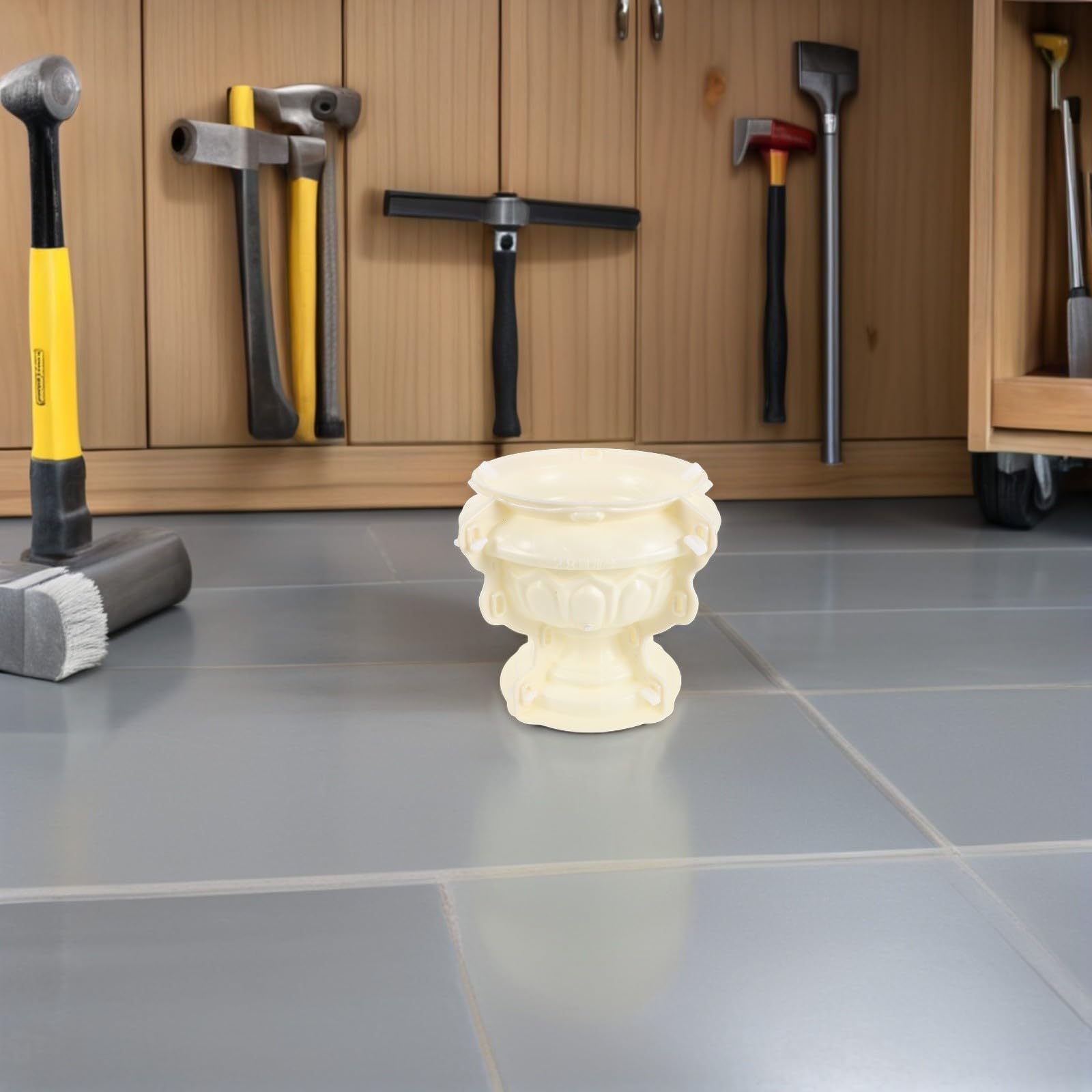 Molde para Macetas de Cemento Rectangular de Plástico Resistente, Fácil Desmoldeo, Adecuado para Suculentas y Decoración de Hogar o Arquitectura Pública, Tamaño 33x27x24 Cm