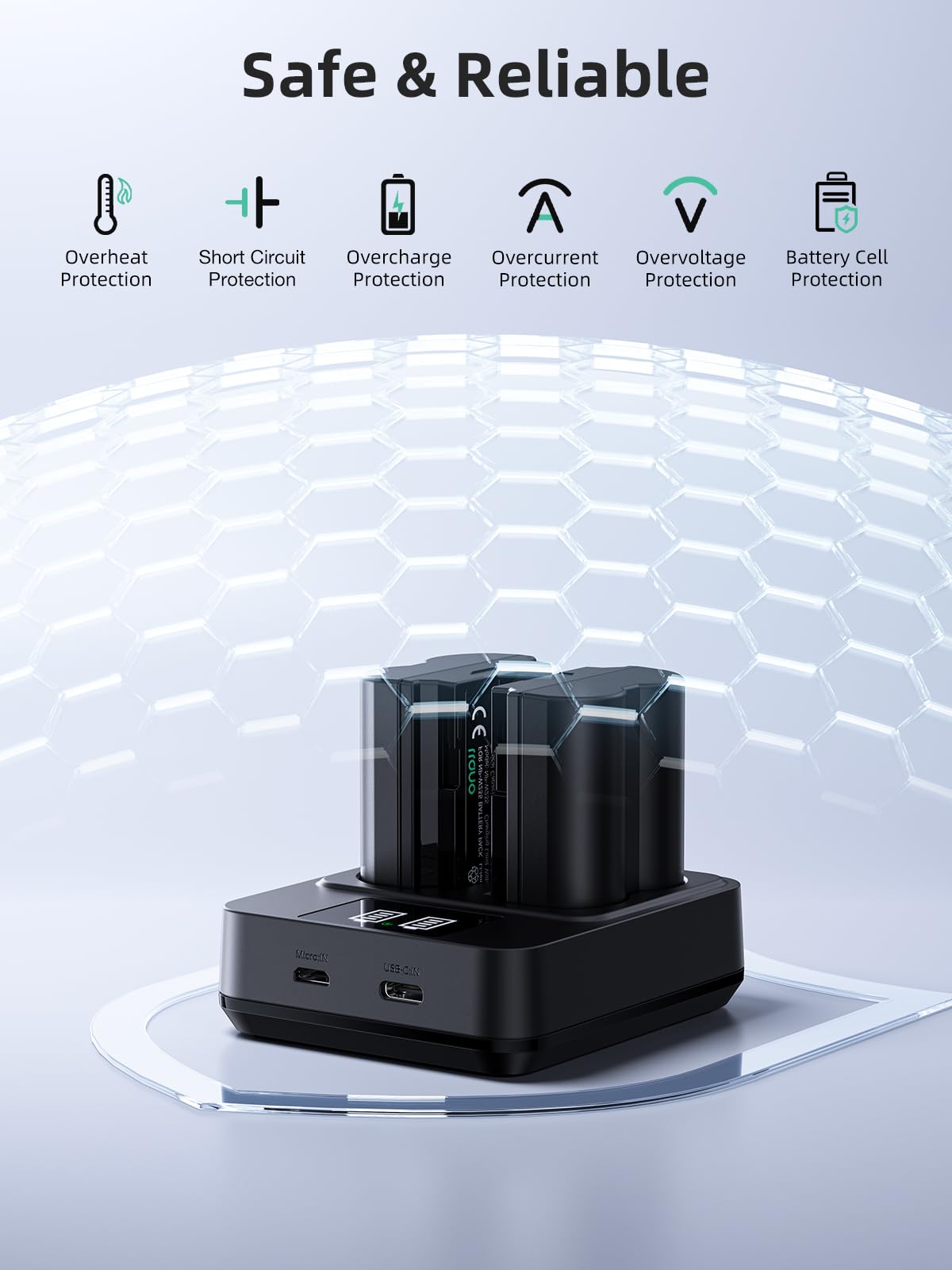 llano 2er-Pack NP-W235-Akkus und 20W-Schnellladegerät-Set für Kameras für Fujifilm X-T5, X-T4, X-H2, X-H2S, X-S20, GFX100S, GFX50S II –echter Kapazität und USB-C-Anschluss