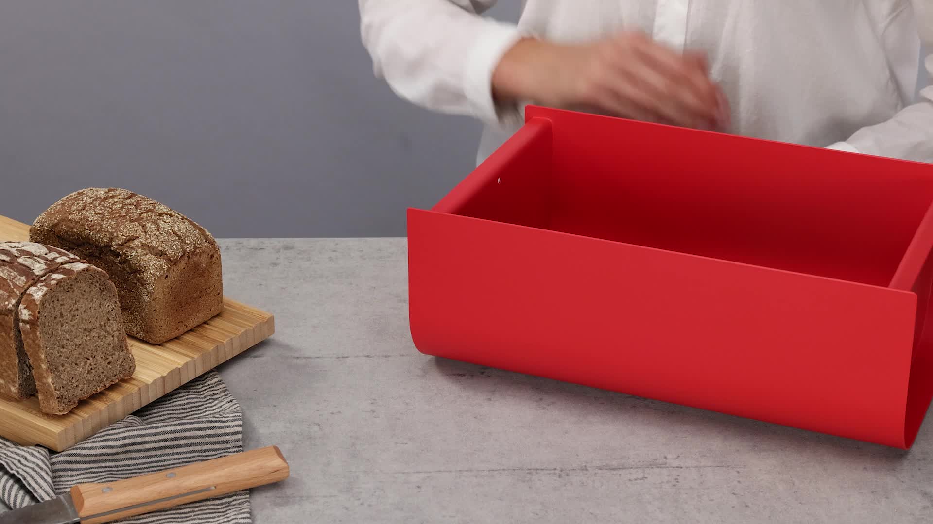 Amazon.com: Alessi BG03 R Mattina Bread box in steel coloured with