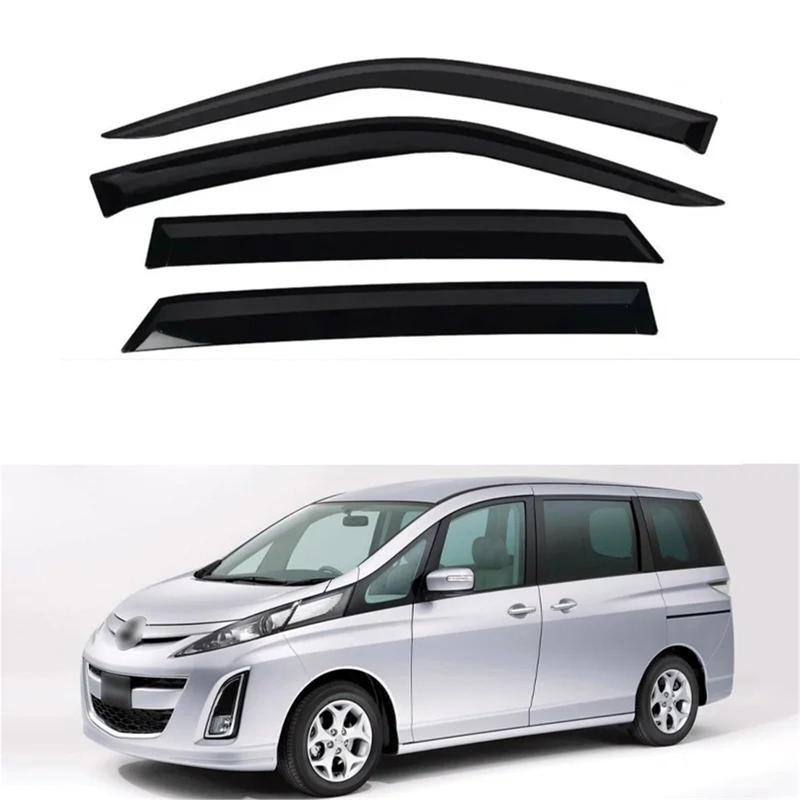 osłona Osłona przeciwdeszczowa na drzwi samochodu, osłona przeciwdeszczowa na szybę pasująca do Mazdy BIANTE 2008 Car Wind Deflector