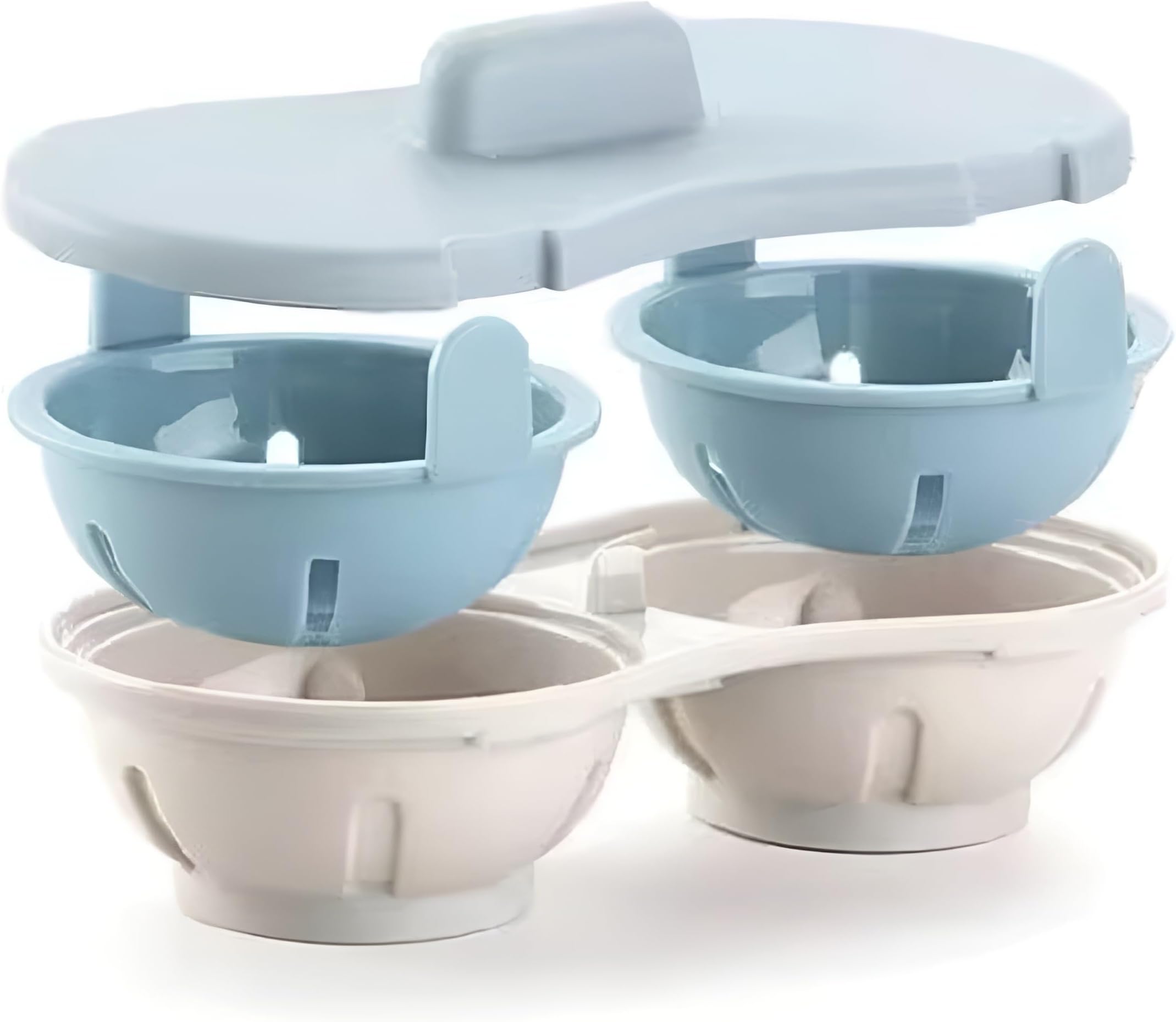 Cuociuova Per Microonde - Contenitore BPA Free 271 Ml, Rosso, Pratico E Facile Da Usare