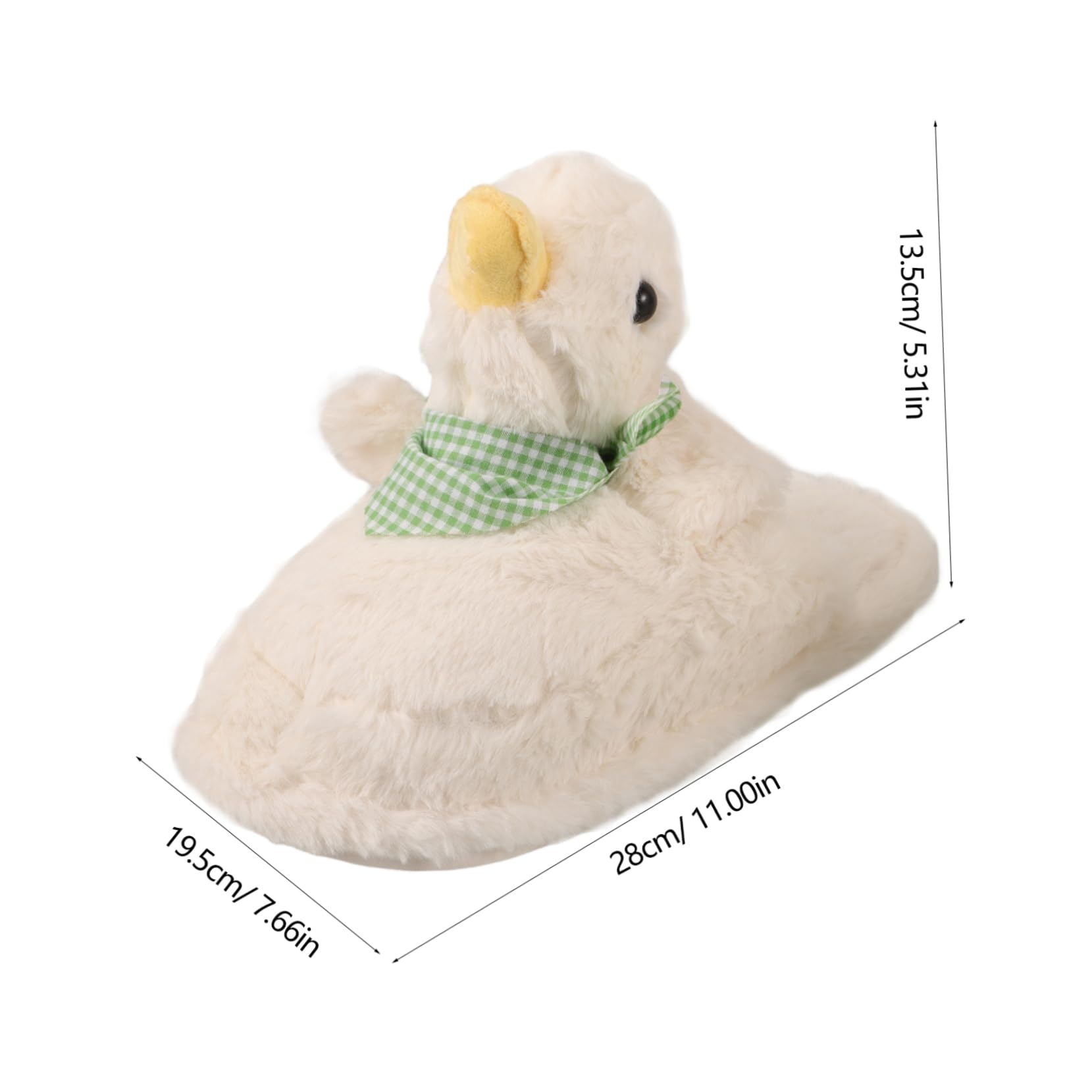 Zapatillas De Pato De Dibujos Animados Pantuflas Con Forma De Pato Zapatillas Antideslizantes Zapatilla De Felpa De Dibujos Animados Zapatilla Peluda Caucho
