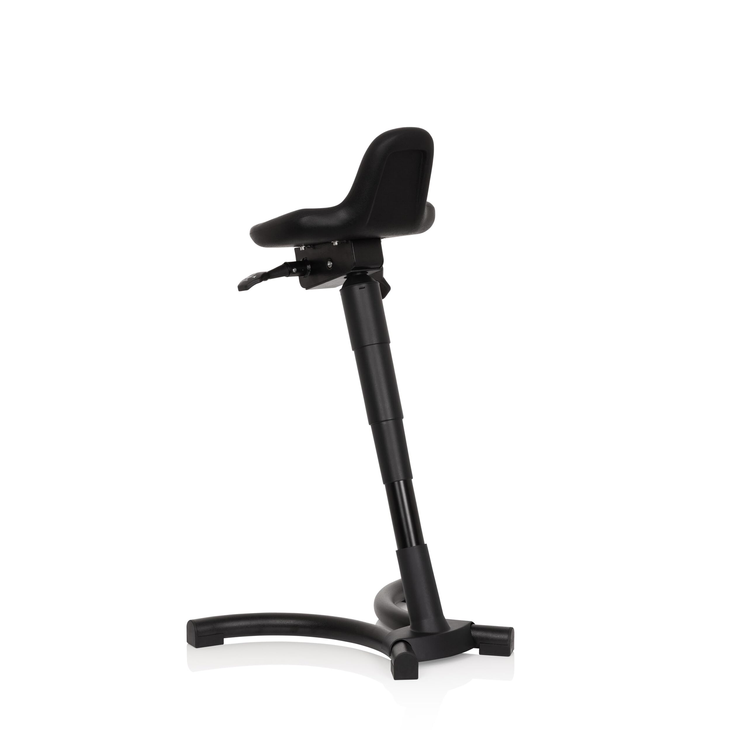 hjh OFFICE 830026 Stehhilfe TOP Work 34 Hartschaum Arbeitshocker ergonomisch mit Rückenstütze, Höhe & Neigung verstellbar