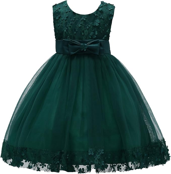 2-10T Big Little Girl Ball Gown Short Lace Flower Tulle Prom Dresses for Wedding Party Evening Dance