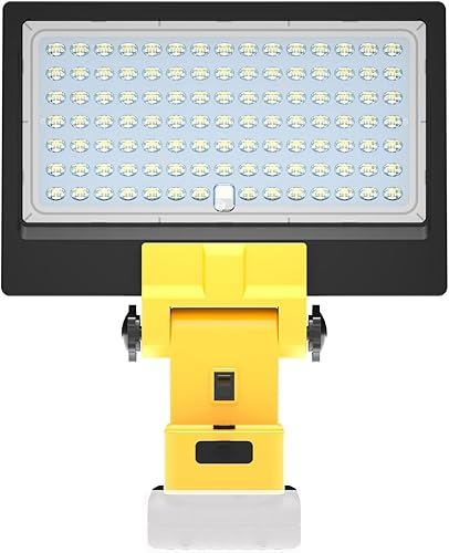 NS Luz de trabajo LED de 50 W 5000 lm para Dewalt 20 V, luces de inundación inalámbricas para emergencias, luz portátil para lugar de trabajo,