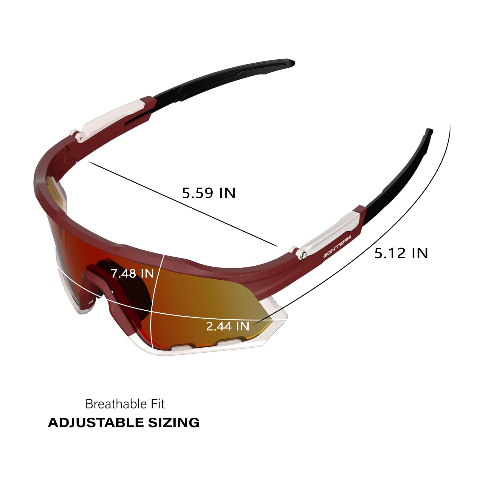 Occhiali da ciclismo polarizzati con effetto fotocromatico, occhiali da sole sportivi staccabili con anti-appannamento invernali per uomini e donne