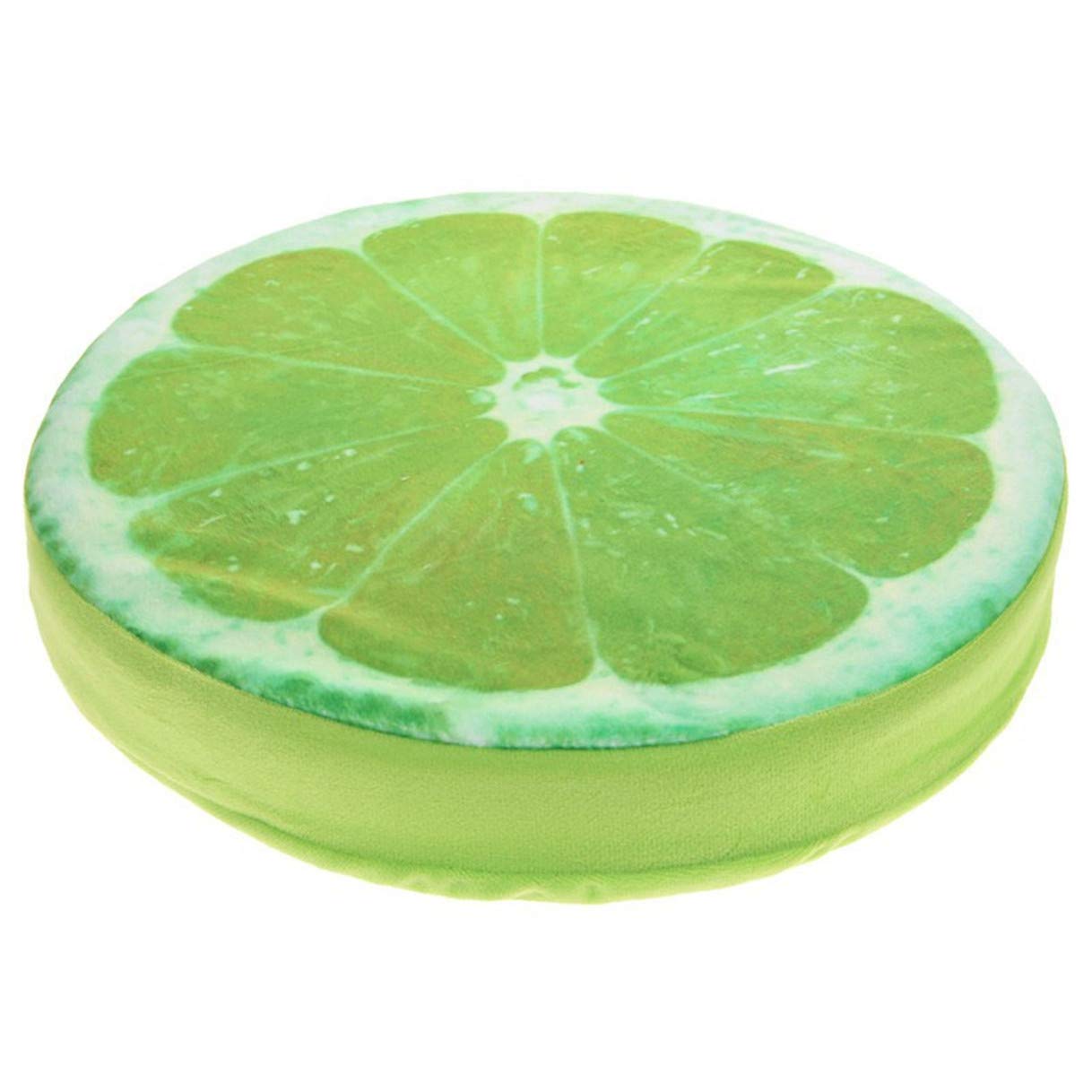 LANFIRE 3D Fruit Stool Stump Cushion Watermelon Slice Memory Foam Cushion Pillow Doll Seat Pad Home Decor (Lime)