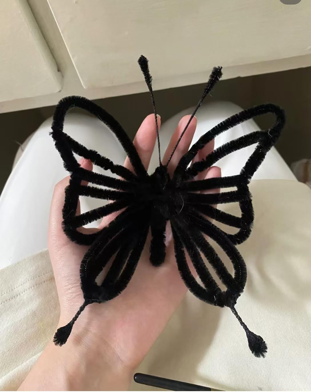 Yiyuanhe Pipe Cleaners for Craft 200Pcs Crafting Pipe Cleaners for Christmas Craft 30cm Long Chenille Stem for DIY Pipe Cleaners for Arts and Crafts Project Decoration (Black) - Image 4