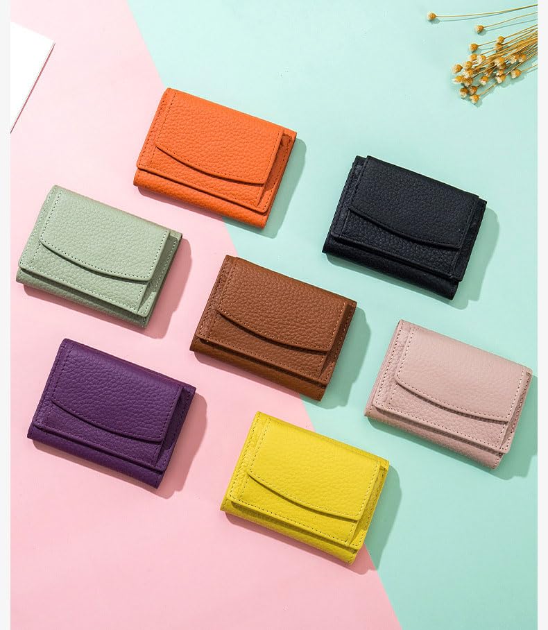 2025 New Genuine Leather RFID Blocking Card Holder Organizer Pocket Mini Wallet,Multi Credit Card Holder Purse, Waterproof, PU Stylish Soft Simple Design (I)2