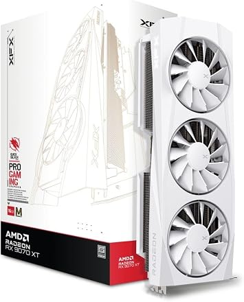 XFX AMD Radeon RX 9070 XT Quicksilver White Triple Fan 16GB GDDR6 PCIE 5.0 Graphics CA