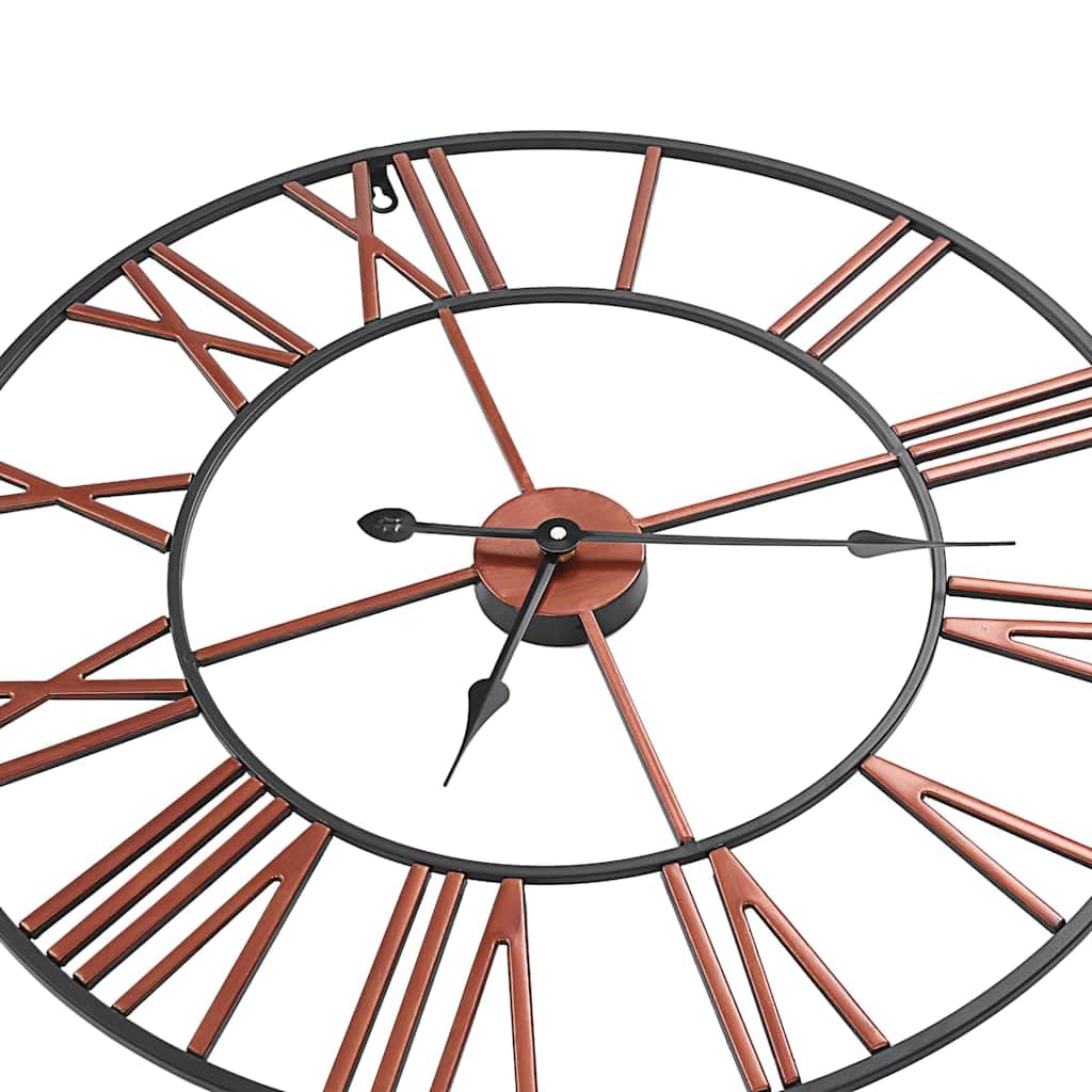 Metalowy zegar ścienny 58 cm czerwony