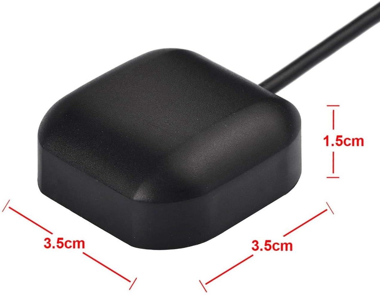 Bingfu Waterproof Active GPS Navigation Antenna Adhesive Mount SMA Male GPS Antenna with 15cm 6 inch RG178 Coaxial Pigtail Cable for GPS Module Receiver Tracking