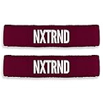 1 Pair Nxtrnd Bicep Bands, Sweat-Absorbent Arm Sweatbands, Football Accessory (Maroon)
