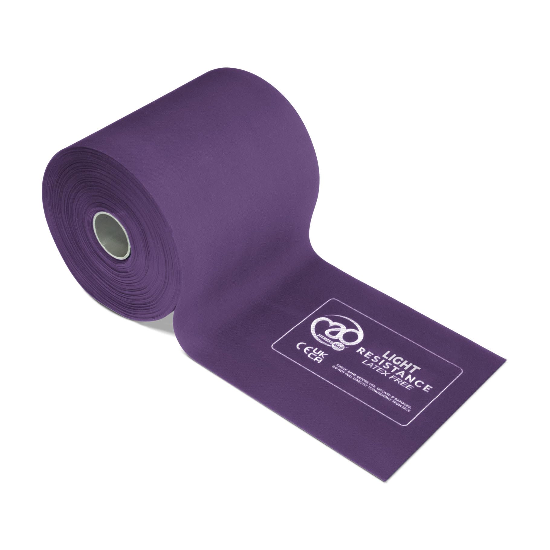 Fitness Mad Latex-Free Exercise Resistance Band Roll | 15m Long Band for Physiotherapy, Stretching & Strength Training | Gym or Home Use | 3 Resistance Options | 15m x 10cm