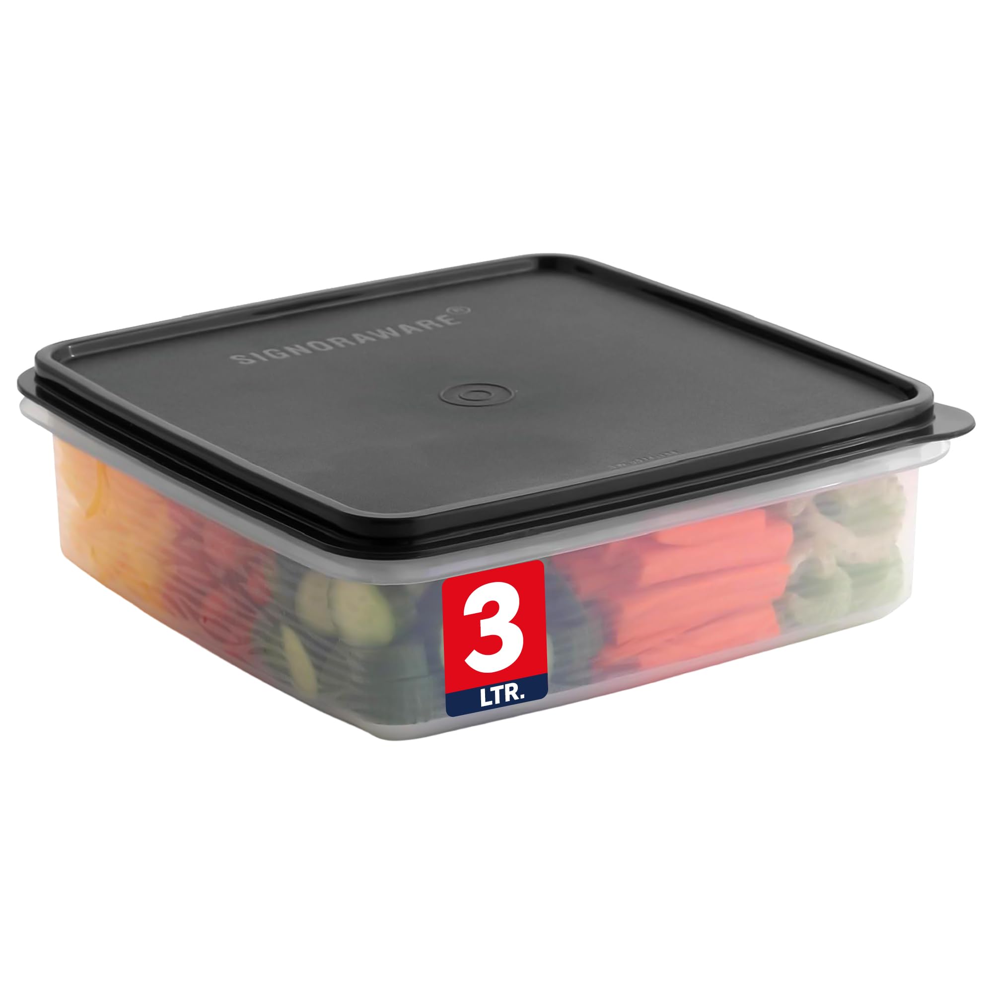 Plastic Storage Container with Lid – 3L Cupcake Carrier – Leakproof Cookie Storage Container Airtight – BPA-Free Plastic Container with Lid for Food Storage, Meal Prep, Leftovers, Cupcakes