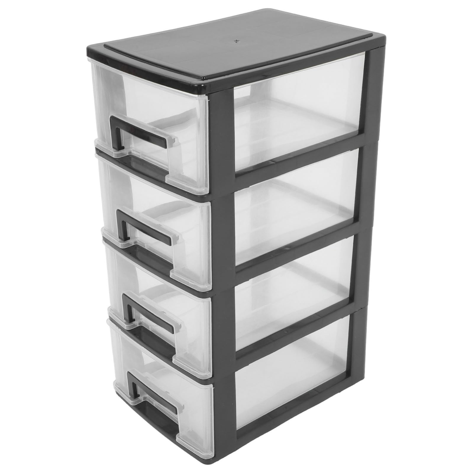 Cassettiera Trasparente a 4 Strati Capacità Ottimale in Spazi Ridotti in Plastica Pp Organizer Semplice e Funzionale Cassetti per Scrivania per Soggiorno e Studio
