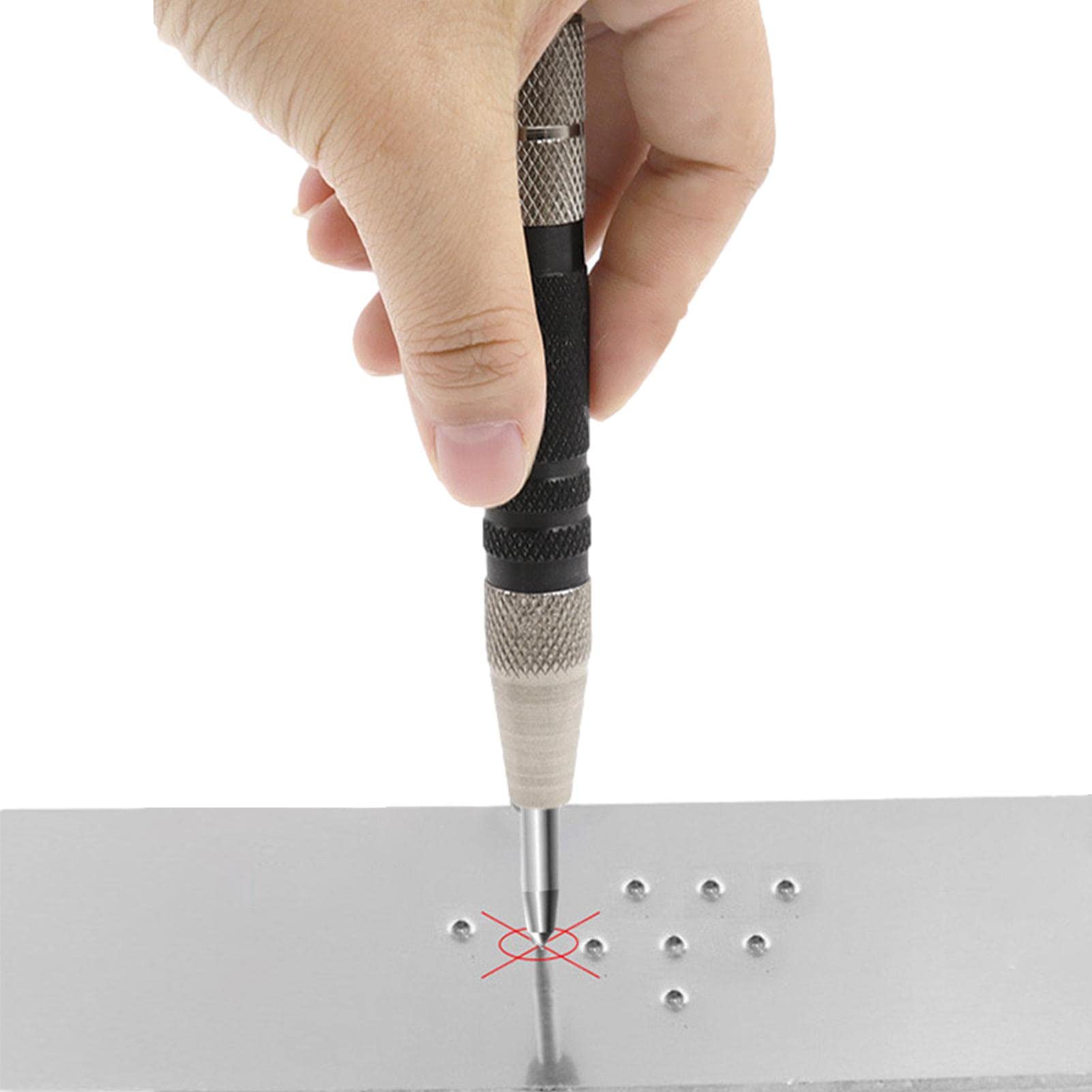 Centro Pugno Automatico Regolabile - Punzone Per Metallo, Legno E Vetro Con Tensione Personalizzabile - Foto 6