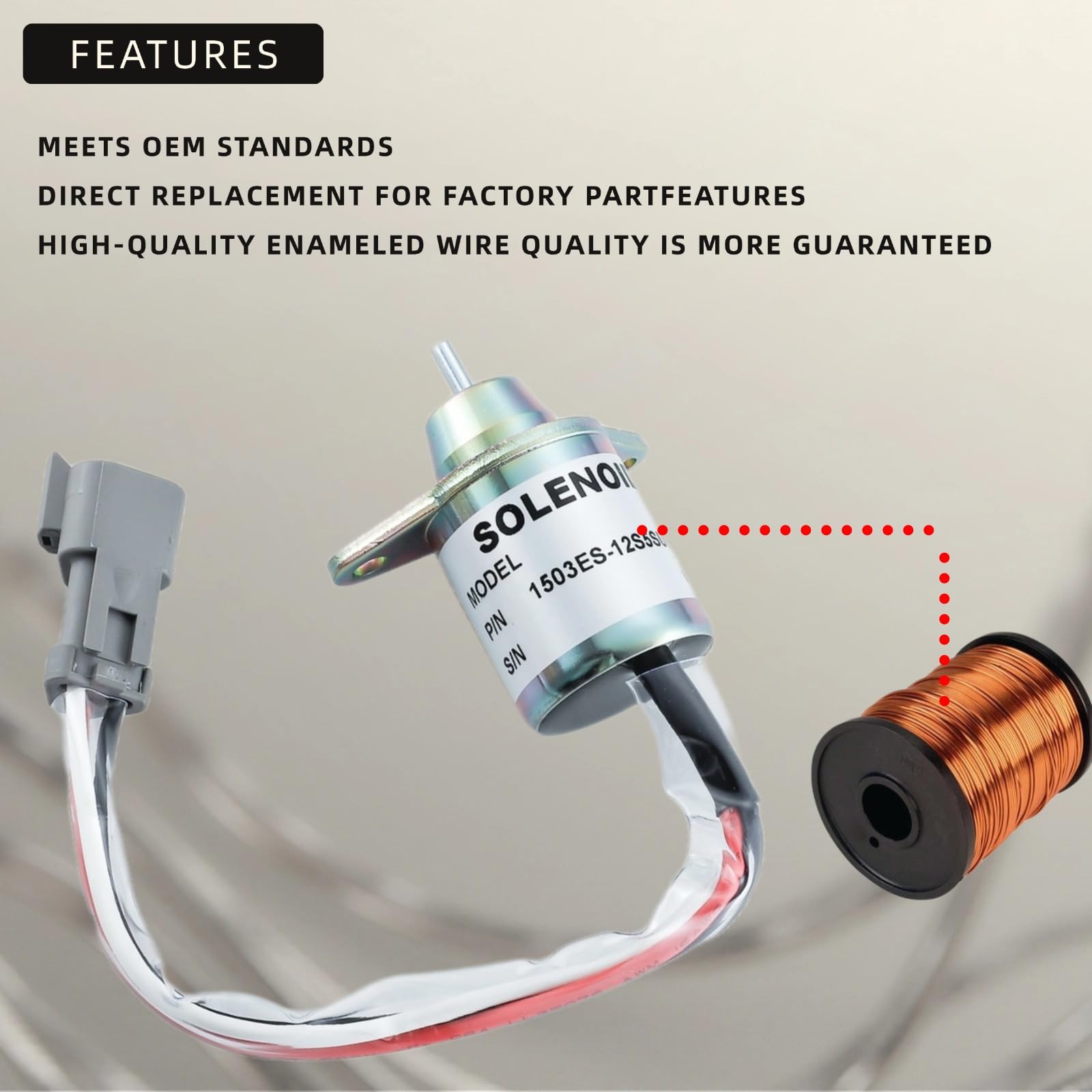 Stop Shutdown Shut Off Solenoid Yanmar Engine Replaces Thermo King TK 41-6383 - Foto 2