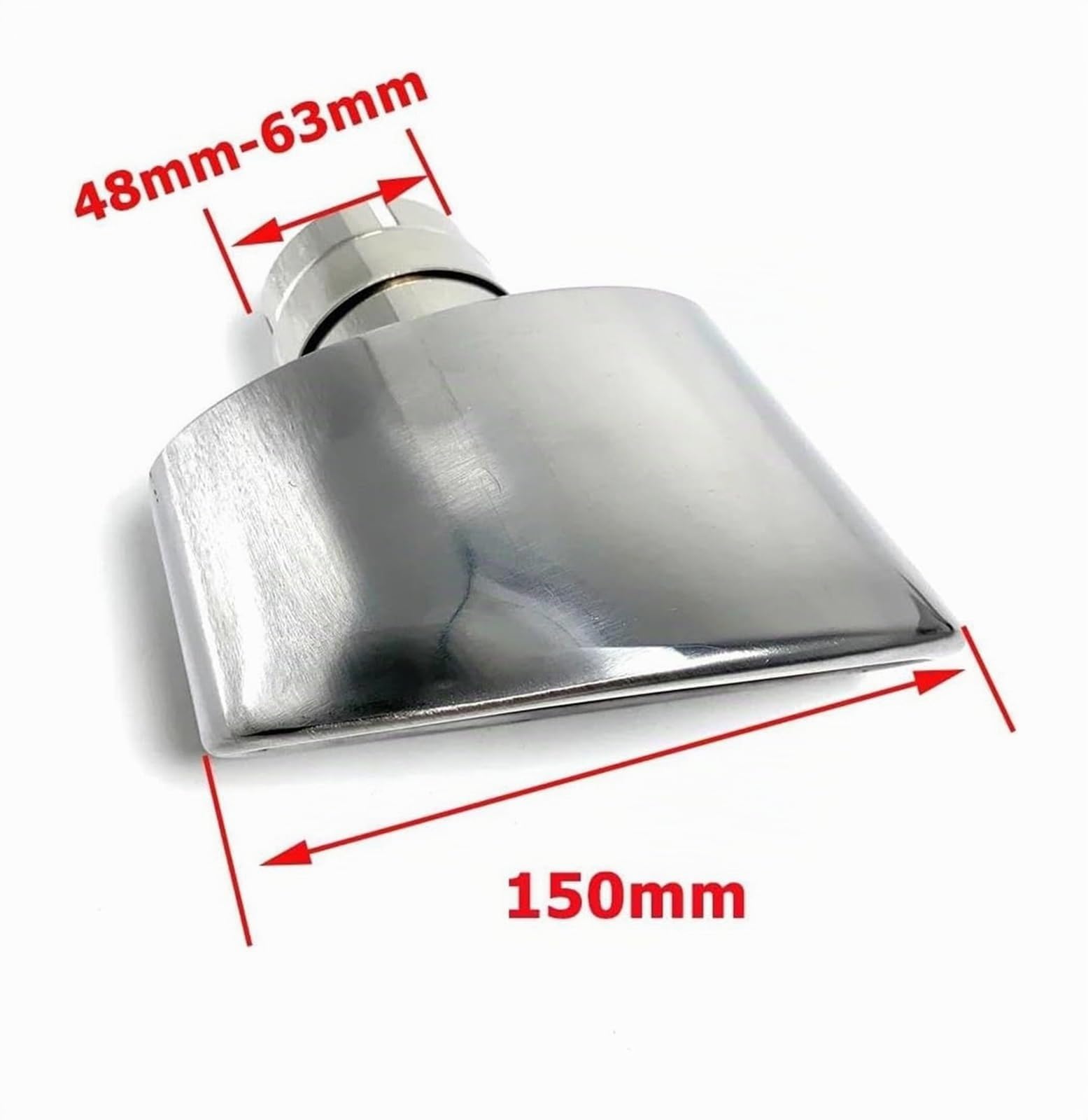 Sortie Silencieux Embouts Pour Voitures Embout D'échappement Universel Acier Inoxydable 304 Sortie 150 Mm Ovale Et Incliné 1 Pièce(57-150 Left)