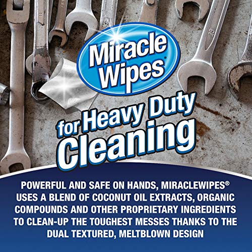 MiracleWipes for Heavy Duty Cleaning (90 Count) - All Purpose Cleaner, Kitchens, Bathrooms, Countertops, Hands, Indoors, Outdoors - Removes Grease, Grime, Crayon, Dirt & More - Thumbnail 3