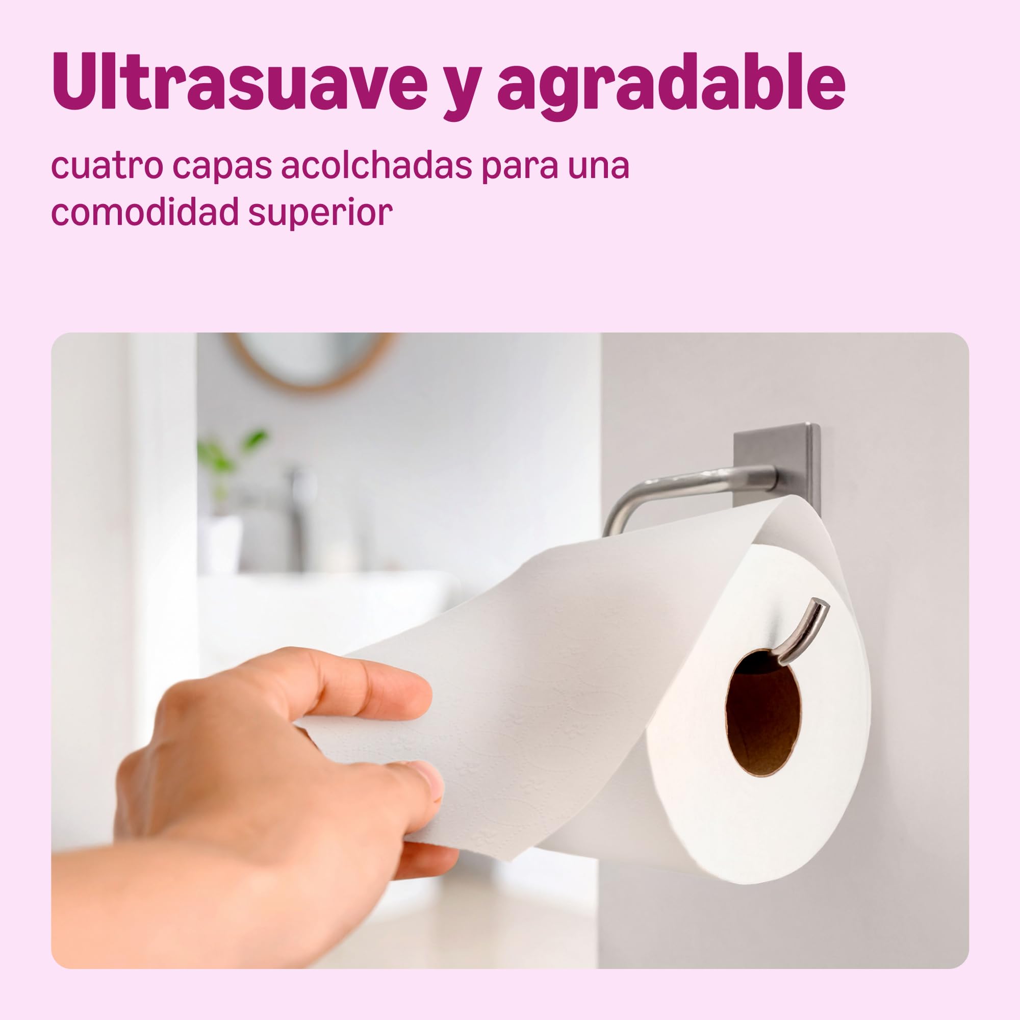 by Amazon 4 capas papel higiénico, Sin perfume, 160 hojas, 48 Unidad, 4 Paquetes de 12