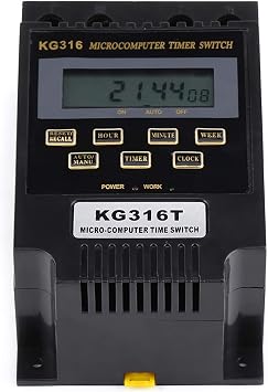 Eujgoov KG316T Programmable Digital Timer Plug-in Switch Controller with LCD Display and Relay for AC 110V Smart Home Automation,Timer Plug Controller, Programmable Smart Plug