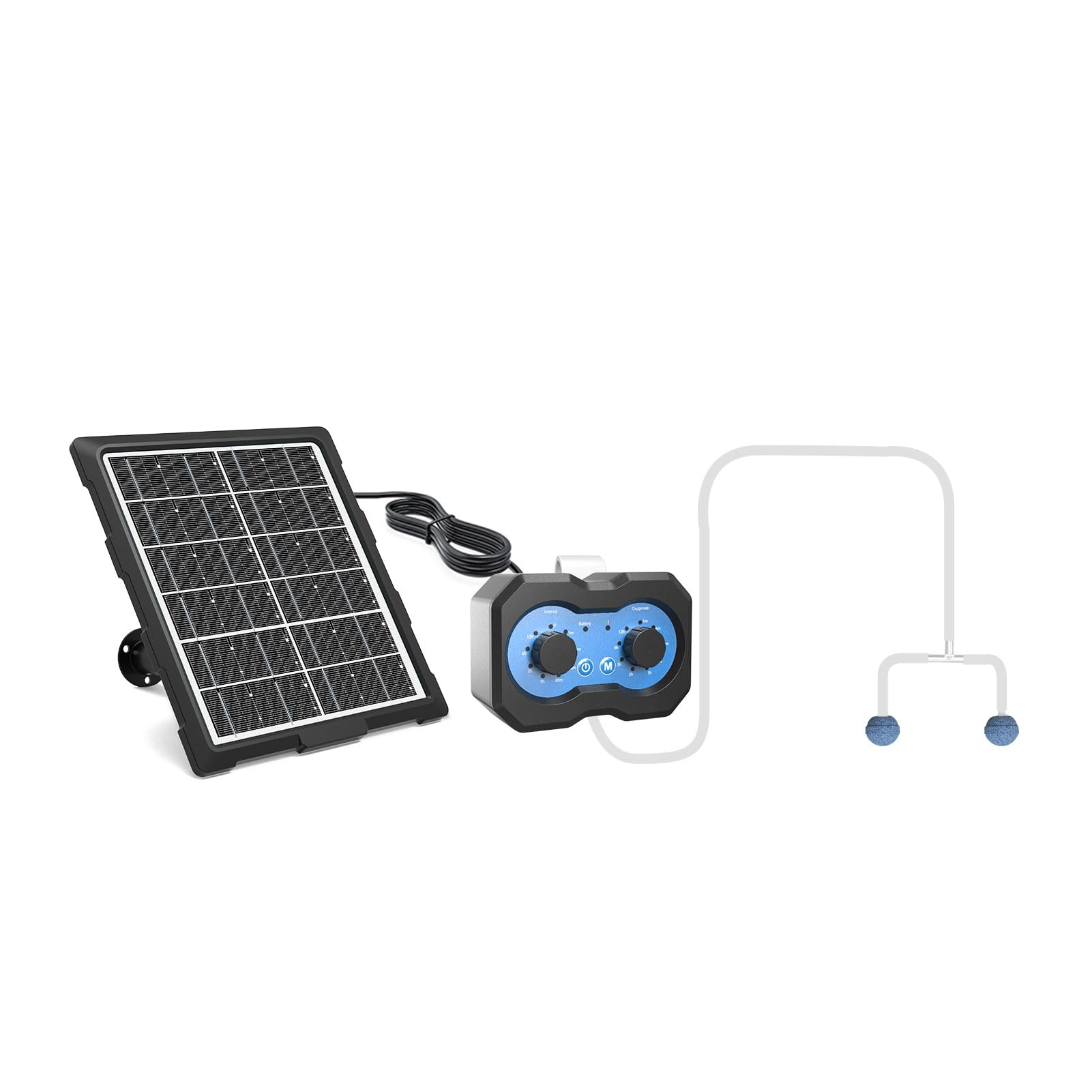 Pompe à Oxygène Solaire pour étang avec Modes D'aération Réglables pour la Culture Hydroponique des Aquariums