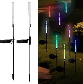 2PCS Solar Bubble Stake Lights Outdoor