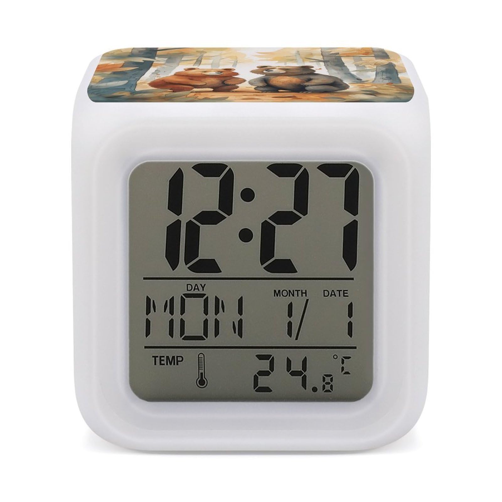 Entrenador de sueño Bear in Woods con alarma y visualización de temperatura infantil