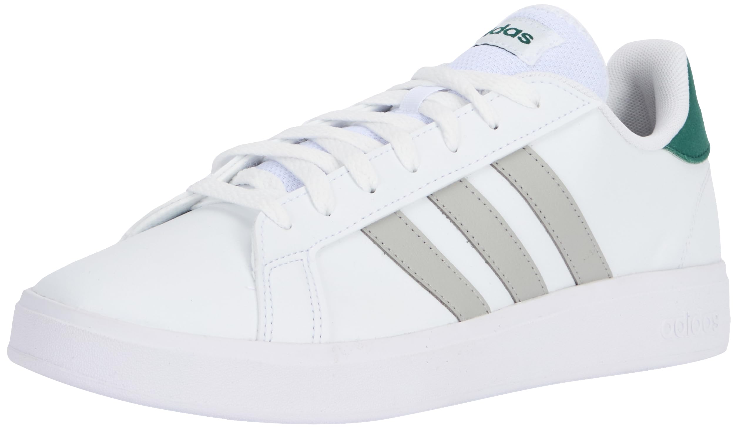 adidas Grand Court TD Lifestyle Court Casual Shoes, Zapatillas Hombre, Cloud White/Grey Two/Collegiate Green, 45 1/3 EU