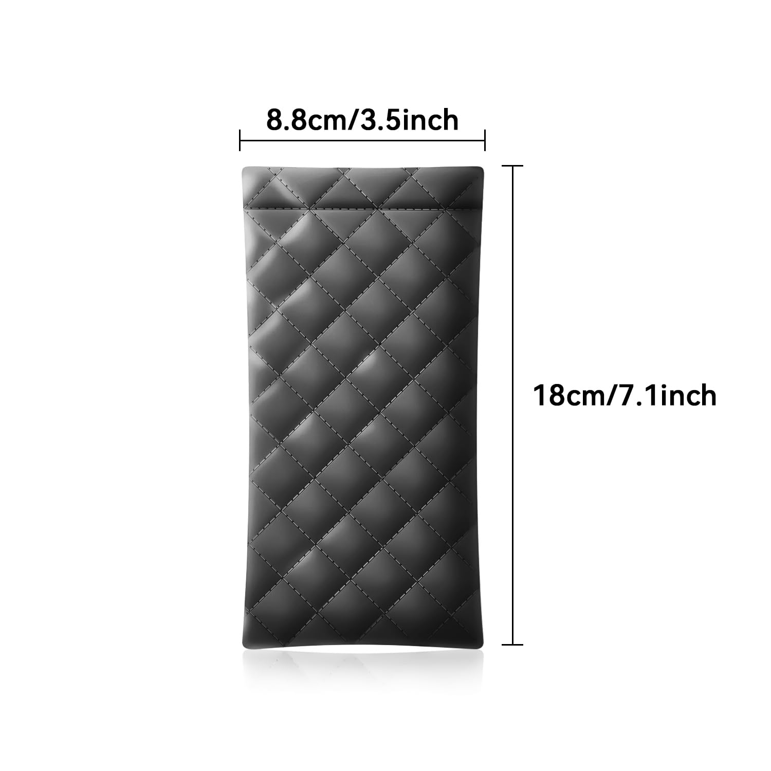 Yantoers 2 Piece Soft Sunglass Case PU Leather Squeeze Top Eyeglass Case Portable Sunglass Pouch Organizer Bag (Black Pink)