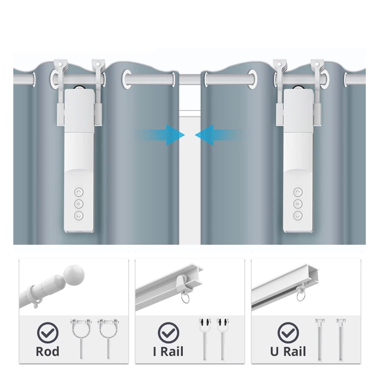 Inteligentna zasłona Tuya Zigbee inteligentny sterownik kurtyny Robot do rzymskiego pręta I wpisuję zasłony śledź inteligentne życie Alexa Home Control (Color : One Set)