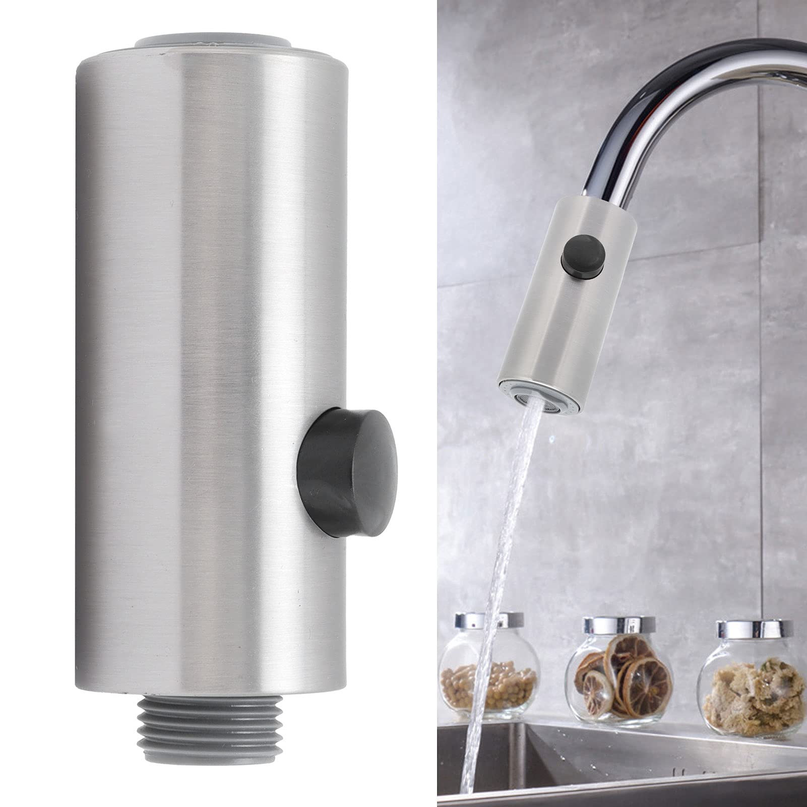 EVTSCAN G1/2 Kitchen Sink Faucet Tap Pull‑Out Spray Head Replacement Faucet Shower Sprayer Head