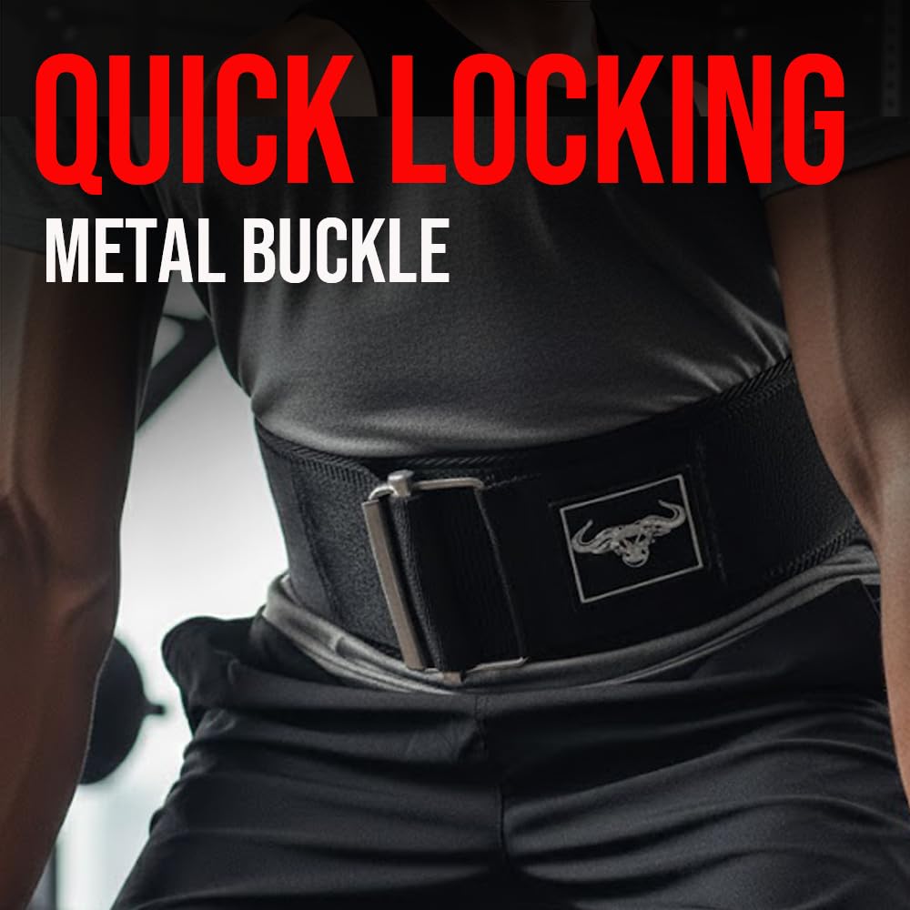 IBRO Quick Locking Premium pas do podnoszenia ciężarów – trójbój siłowy, trening krzyżowy dla mężczyzn i kobiet, wsparcie pleców, metalowa klamra, profesjonalne fitness, podnoszenie olimpijskie,