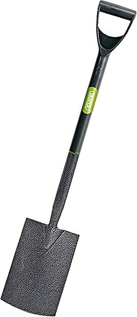 tradefirst Heavy Duty Garden Spades For Digging Carbon Steel Small Garden Spade With Tilted Plastic Handle Fencing Spade Garden Tools For Gardening Black