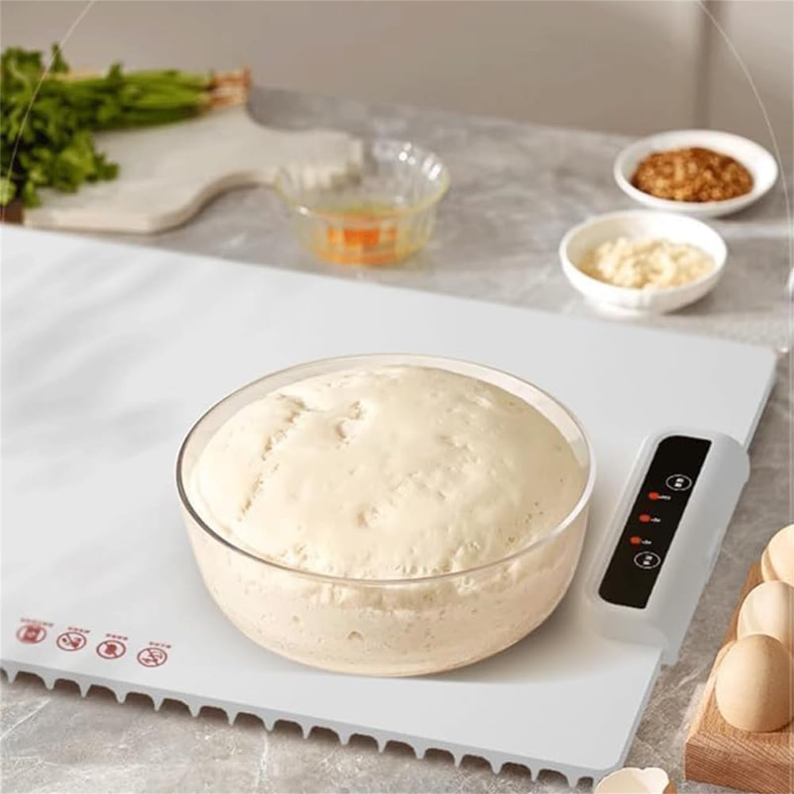 Piastra Scaldavivande Elettrica Pieghevole In Silicone - 61x38 Cm, 3 Temperature E Timer, Per Buffet E Feste - Foto 3