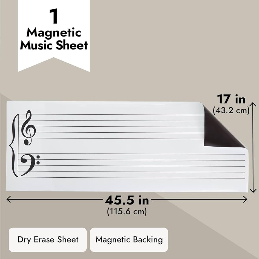 Amazon.com: Bright Creations Large Dry Erase Music Staff