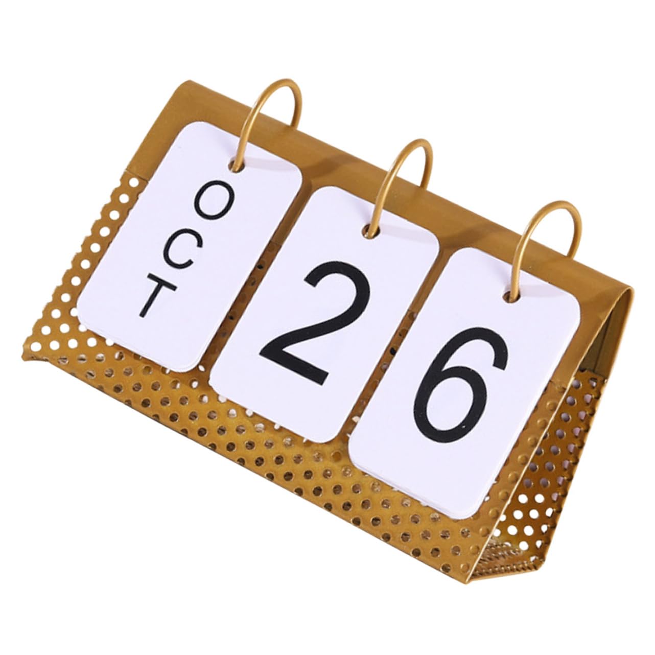 TEHAUX 4pezzi Calendario Decorativo Ferro Battuto Per Scrivania Design Rustico e Creativo Ornamentazione Per Casa e Ufficio Come Per Festività
