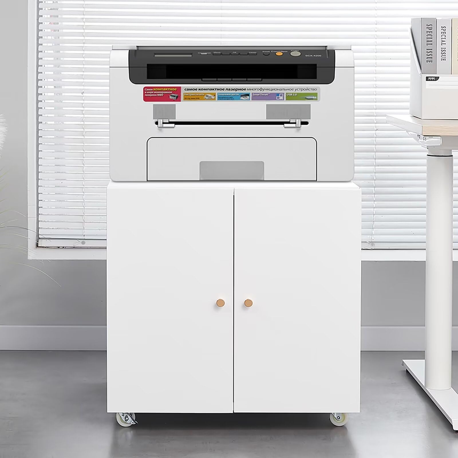 Amazon.com: bytnghy Mini Fridge and Microwave Stand with Wheels