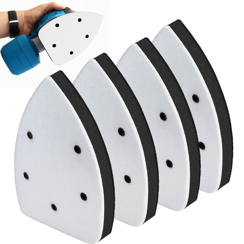 Pinafresa Foam Interface Sandpaper Backing Pad Pad Triangle Sanding Pad for Sander Accessories Replacement Detail Interface Multitool Pad