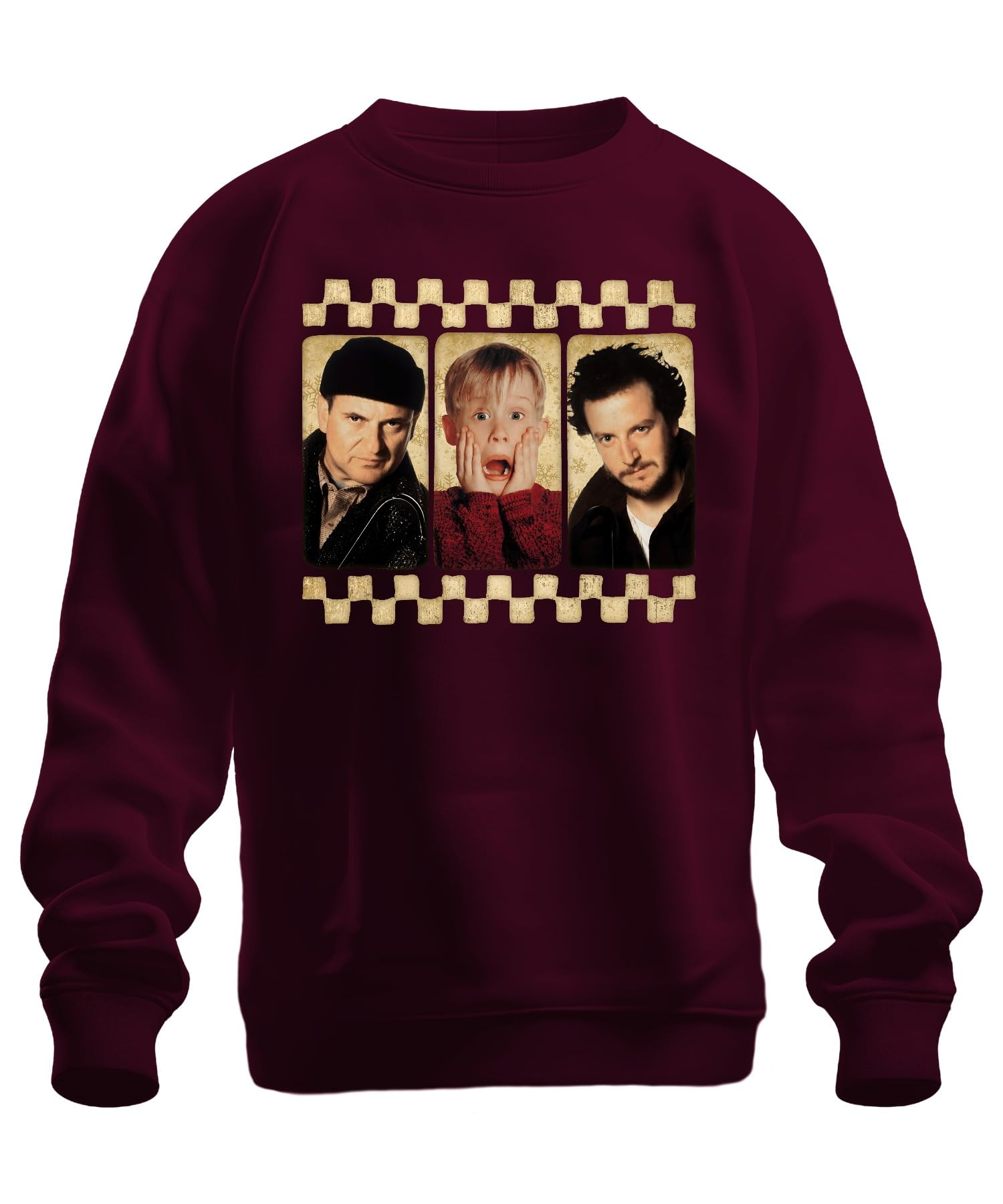 Printera Unisex Burgundy Kevin Allein Zu Haus Mccallister Film Classic Christmas Harry Marv Sweatshirt Pullover, L
