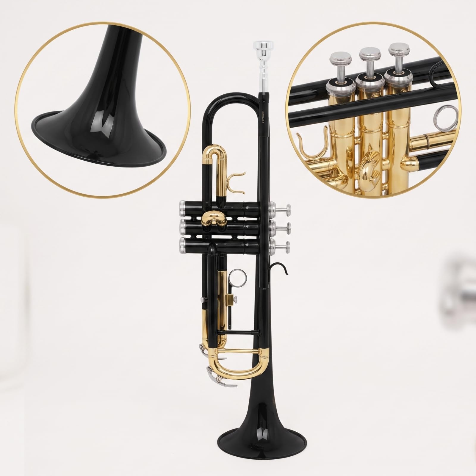 Trompetenset Komplett Trompete mit Zubehör Resonant Blasinstrument für Schüler, Schulband, Proberaum, Phosphorbronze