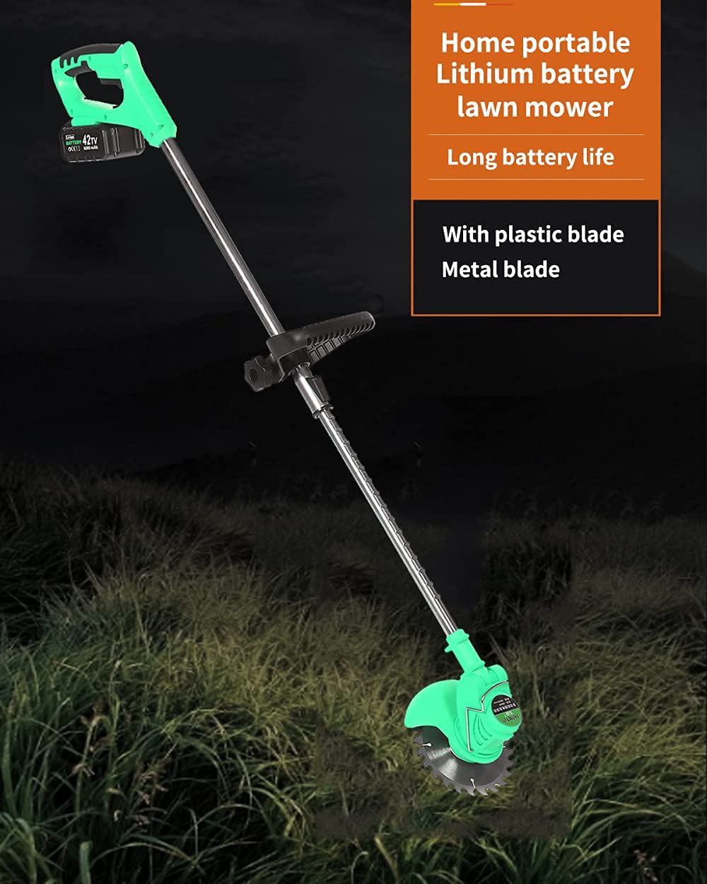 Cortacésped, Cortacésped eléctrico, Desbrozadora con Cable de 24 V para Eliminar Malas Hierbas de árboles y macizos de Flores, Cortadora de césped para Tierras agrícolas