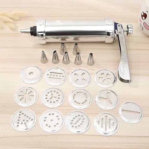 Miniatura 4 de Kit de prensa de galletas, fabricante de galletas de aleación de aluminio, kit de prensa de galletas, pastelería, tubería de bricolaje, decoración