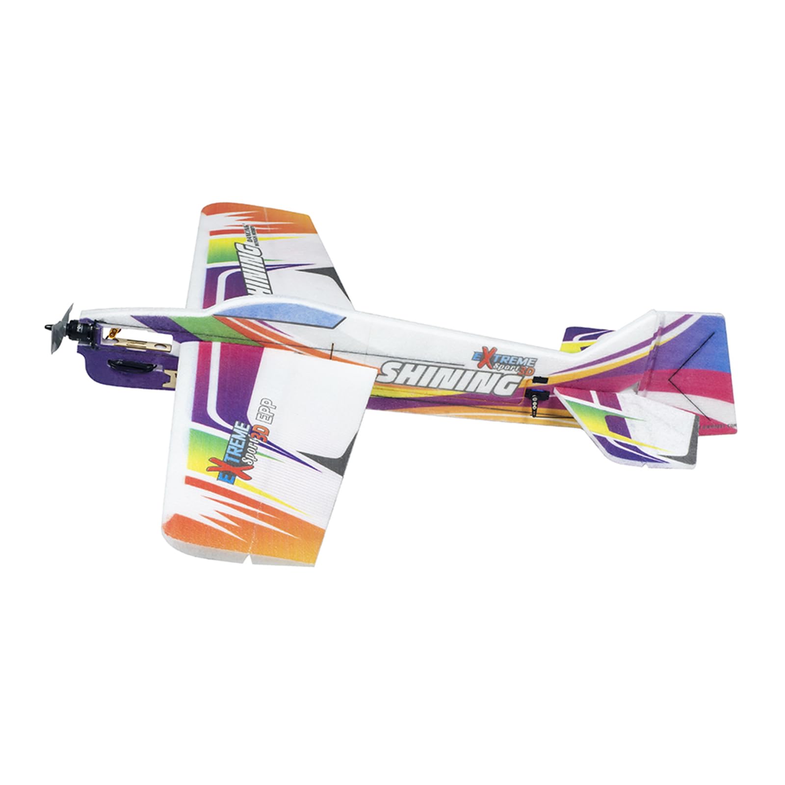 Goolsky Samolot RC, zdalnie sterowany samolot RC Aeroplane E08, Shining 980 mm, rozpiętość skrzydeł 3D, zdalnie sterowany samolot EPP, zestaw ze sztywnymi skrzydłami + Power-Combo – zestaw
