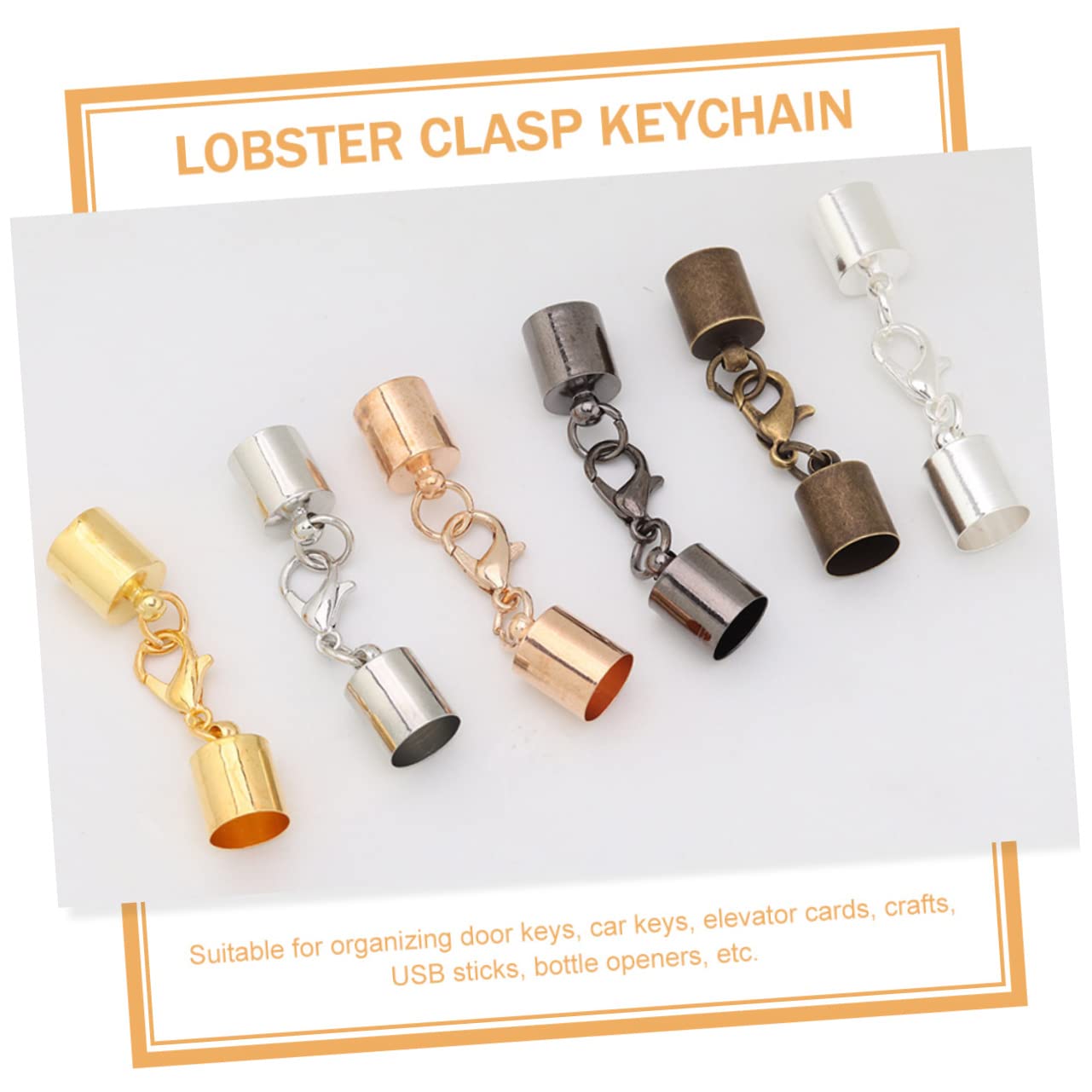 NUOBESTY 300stücke Lobster Clasp Pack Metallverschluss Für Schlüsselanhänger Und Schmuck Weißgold Antikgrün Kc Für Armbänder Und Halsketten Basteln