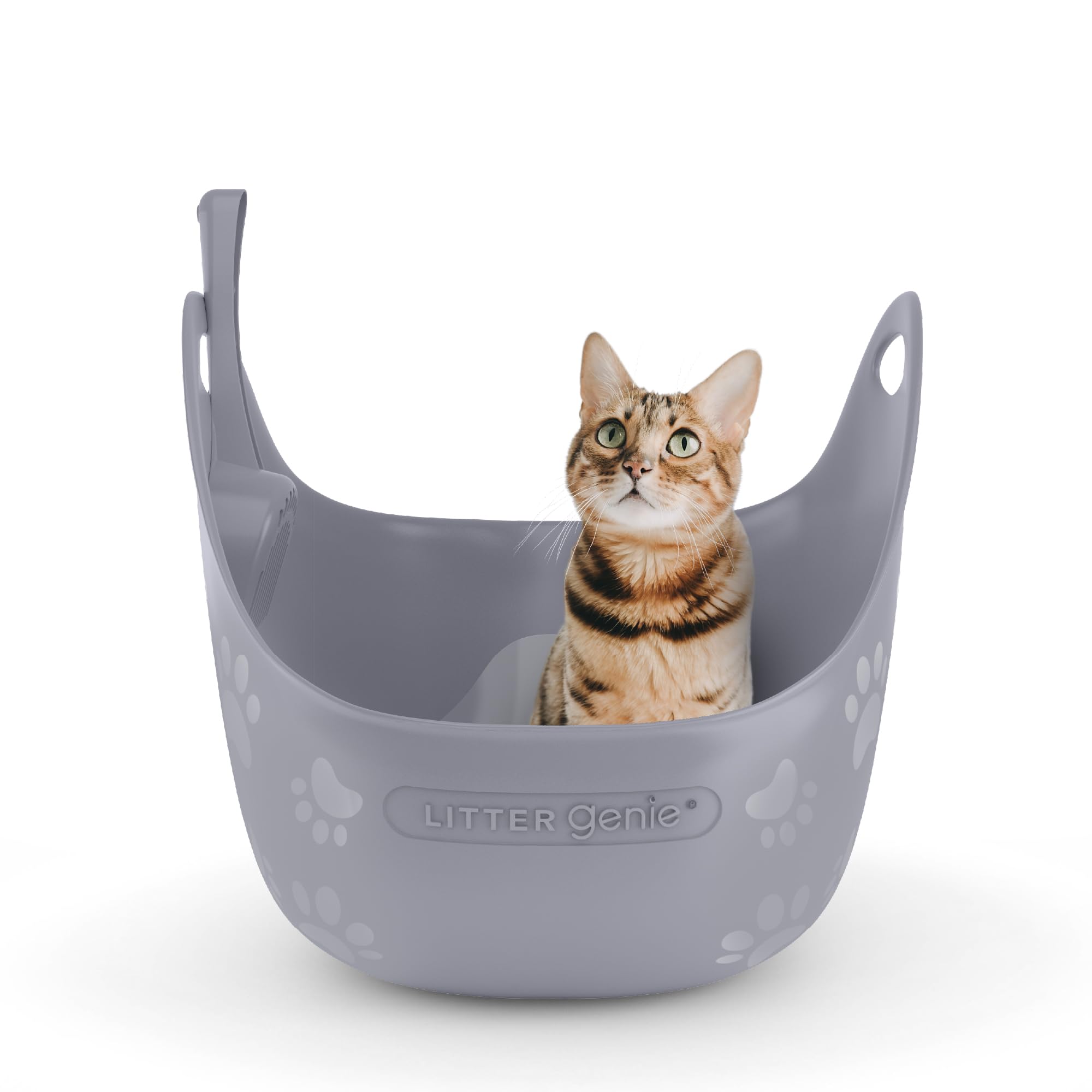 Litter Locker Bac à litière Litter Box - Gris fourni avec Une Pelle à litière