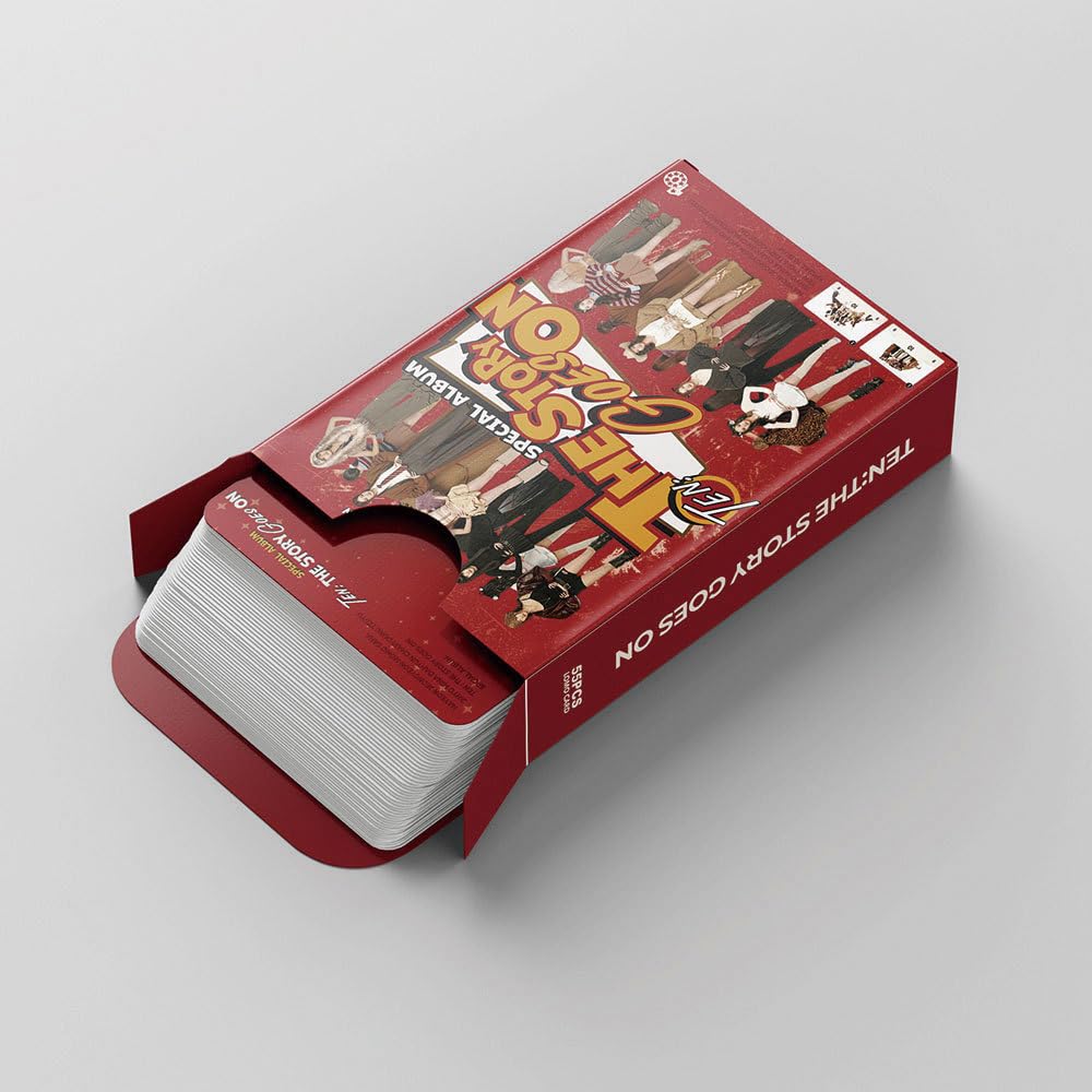 Twice Photocards 2025 - Tarjetas de Lomo, tarjetas dobles para regalo y colección de fans (55 unidades, rojo)
